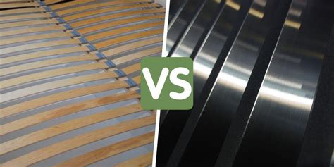 metal box frame vs wood slats|are metal slats better than wood.